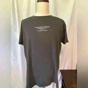 Playboy T-Shirt Men’s Size XL 100% Cotton. Grey. Short Sleeves.